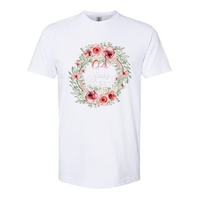 Floral Loved 94 Year Old 94th Birthday Gifts Mom Mothers Day Softstyle CVC T-Shirt