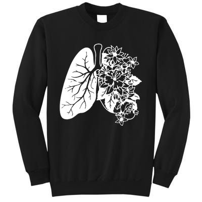 Floral Lungs Anatomical Lung Nurse Sweatshirt