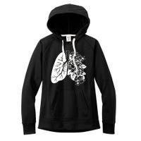 Floral Lungs Anatomical Lung Nurse Women's Fleece Hoodie