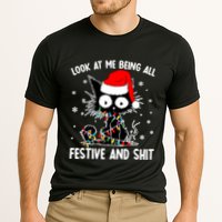 Funny Look At Me Being All Festive And Shits Cat Christmas Performance Shirt
