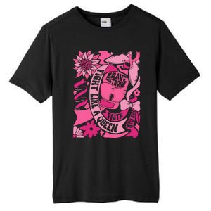 Fight Like A Queen Brave And Strong Breast Cancer Tall Fusion ChromaSoft Performance T-Shirt