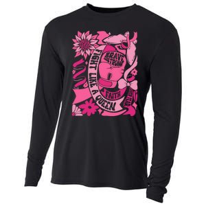 Fight Like A Queen Brave And Strong Breast Cancer Cooling Performance Long Sleeve Crew