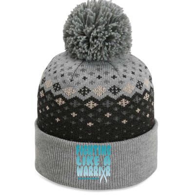 Fighting Like A Warrior! Sexual Assault Awareness Gift The Baniff Cuffed Pom Beanie