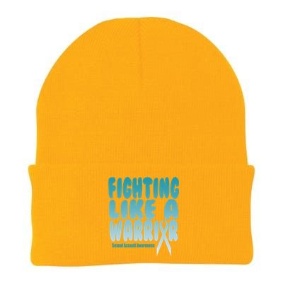 Fighting Like A Warrior! Sexual Assault Awareness Gift Knit Cap Winter Beanie