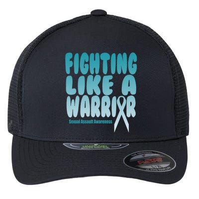 Fighting Like A Warrior! Sexual Assault Awareness Gift Flexfit Unipanel Trucker Cap