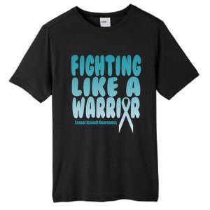 Fighting Like A Warrior! Sexual Assault Awareness Gift Tall Fusion ChromaSoft Performance T-Shirt