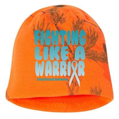 Fighting Like A Warrior! Sexual Assault Awareness Gift Kati - Camo Knit Beanie