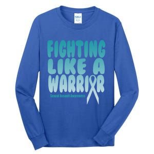 Fighting Like A Warrior! Sexual Assault Awareness Gift Tall Long Sleeve T-Shirt