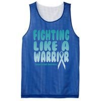 Fighting Like A Warrior! Sexual Assault Awareness Gift Mesh Reversible Basketball Jersey Tank