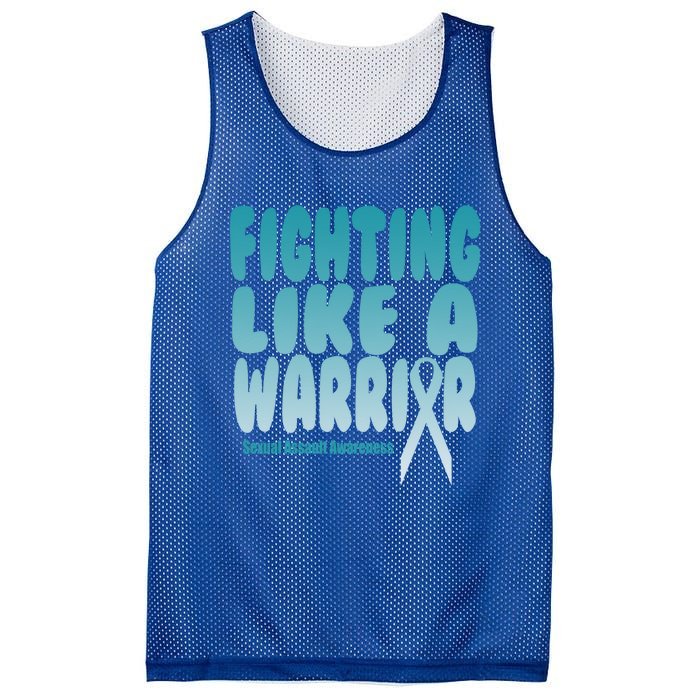 Fighting Like A Warrior! Sexual Assault Awareness Gift Mesh Reversible Basketball Jersey Tank