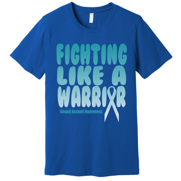 Fighting Like A Warrior! Sexual Assault Awareness Gift Premium T-Shirt