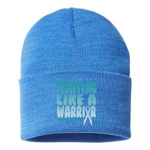 Fighting Like A Warrior! Sexual Assault Awareness Gift Sustainable Knit Beanie