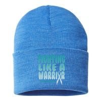 Fighting Like A Warrior! Sexual Assault Awareness Gift Sustainable Knit Beanie