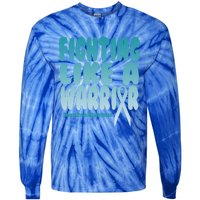 Fighting Like A Warrior! Sexual Assault Awareness Gift Tie-Dye Long Sleeve Shirt