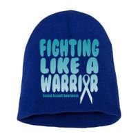 Fighting Like A Warrior! Sexual Assault Awareness Gift Short Acrylic Beanie