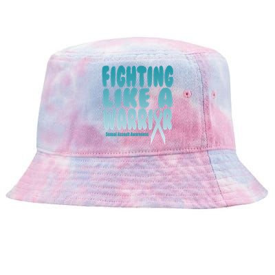 Fighting Like A Warrior! Sexual Assault Awareness Gift Tie-Dyed Bucket Hat