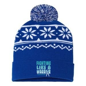 Fighting Like A Warrior! Sexual Assault Awareness Gift USA-Made Snowflake Beanie