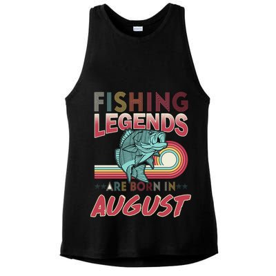 Fishing Legends Are Born In August Ladies PosiCharge Tri-Blend Wicking Tank