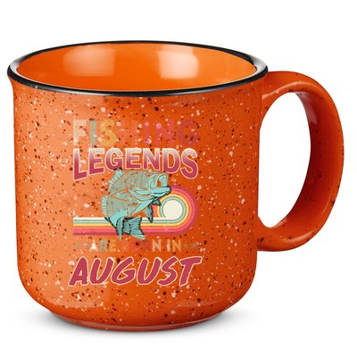 Fishing Legends Are Born In August 15oz Campfire Ceramic Mug