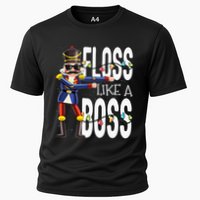 Floss Like A Boss Flossing Nutcracker Christmas Floss Like A Boss Flos Cooling Performance Crew T-Shirt