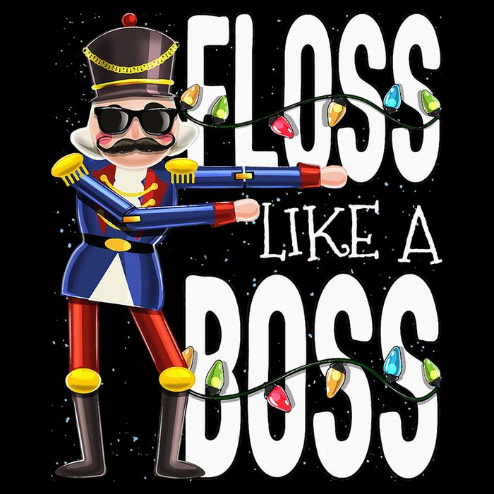 Floss Like A Boss Flossing Nutcracker Christmas Floss Like A Boss Flos 7-Panel Snapback Hat
