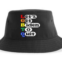 Funny LGBTQ Anti Biden Lets Get Biden To Quite Sustainable Bucket Hat