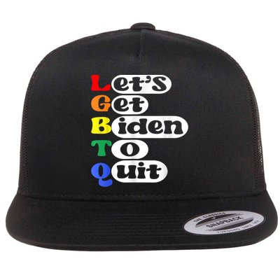 Funny LGBTQ Anti Biden Lets Get Biden To Quite Flatbill Hat