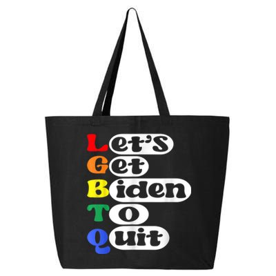 Funny LGBTQ Anti Biden Lets Get Biden To Quite 25L Jumbo Tote