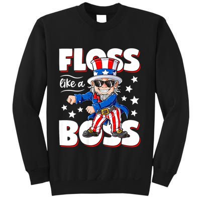Floss Like A Boss 4th Of July Uncle Sam Sweatshirt