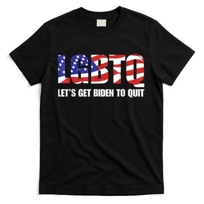 Funny LGBTQ Anti Biden Lets Get Biden To Quite T-Shirt