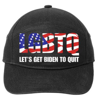 Funny LGBTQ Anti Biden Lets Get Biden To Quite 7-Panel Snapback Hat