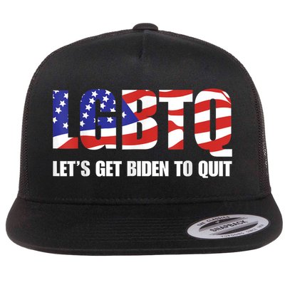 Funny LGBTQ Anti Biden Lets Get Biden To Quite Flatbill Hat