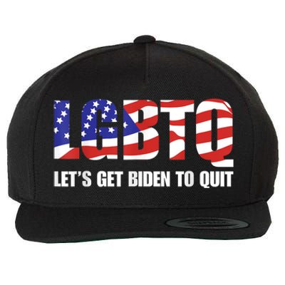 Funny LGBTQ Anti Biden Lets Get Biden To Quite Wool Snapback Cap