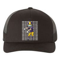 Floss Like A Boss Gold Purple Football Yupoong Adult 5-Panel Trucker Hat