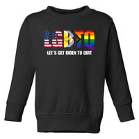 Funny LGBTQ Anti Biden Lets Get Biden To Quite Toddler Sweatshirt