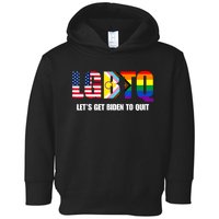 Funny LGBTQ Anti Biden Lets Get Biden To Quite Toddler Hoodie