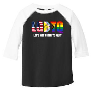 Funny LGBTQ Anti Biden Lets Get Biden To Quite Toddler Fine Jersey T-Shirt