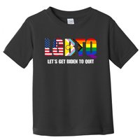 Funny LGBTQ Anti Biden Lets Get Biden To Quite Toddler T-Shirt