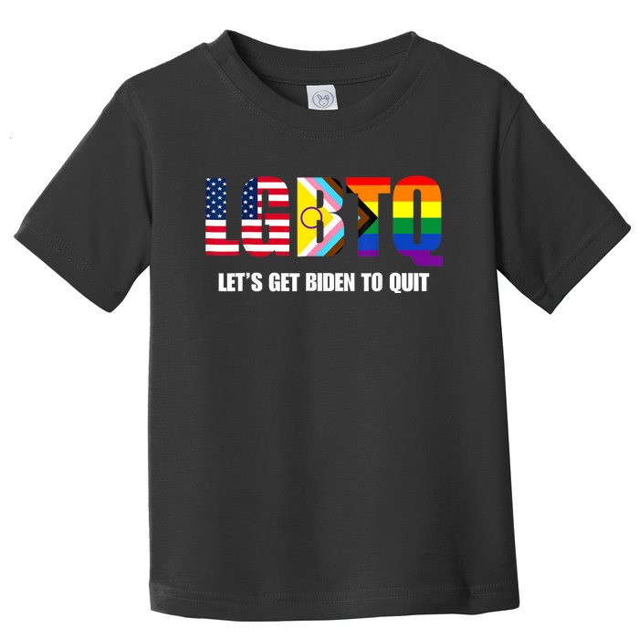 Funny LGBTQ Anti Biden Lets Get Biden To Quite Toddler T-Shirt