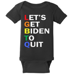 Funny LGBTQ Anti Biden Let's Get Biden To Quite Baby Bodysuit