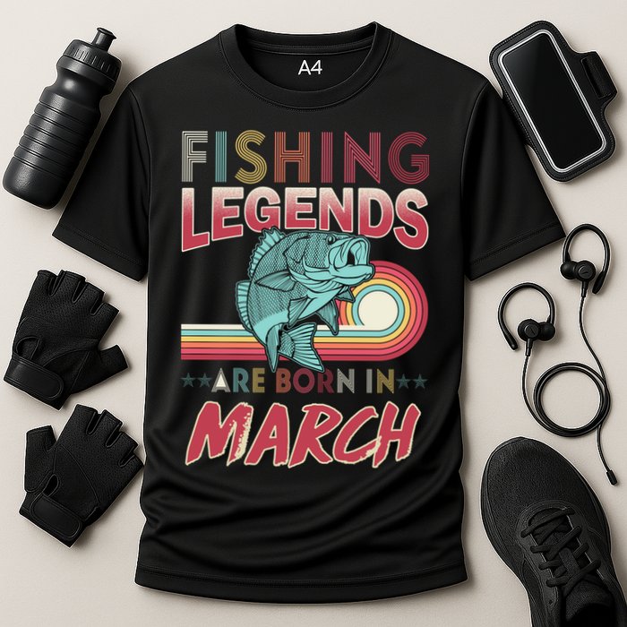 Fishing Legends Are Born In March Performance Shirt