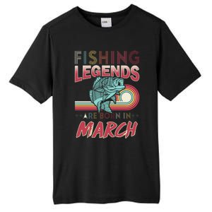 Fishing Legends Are Born In March Tall Fusion ChromaSoft Performance T-Shirt