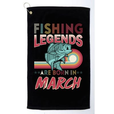 Fishing Legends Are Born In March Golf Towel