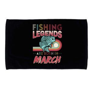 Fishing Legends Are Born In March Microfiber Hand Towel