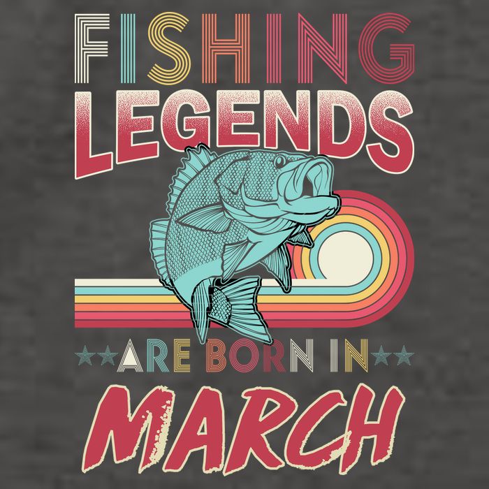 Fishing Legends Are Born In March Vector Backpack