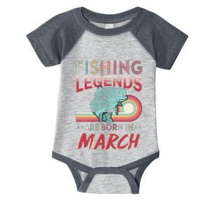 Fishing Legends Are Born In March Infant Baby Jersey Bodysuit