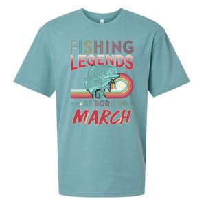 Fishing Legends Are Born In March Sueded Cloud Jersey T-Shirt