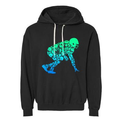 Football Lineman American Football Garment-Dyed Fleece Hoodie