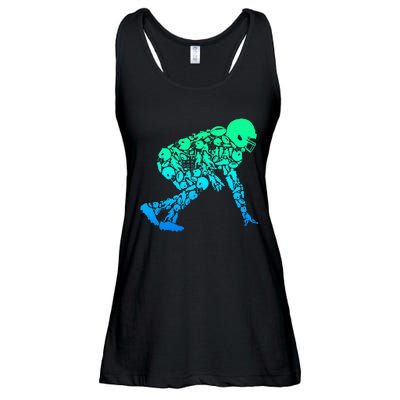 Football Lineman American Football Ladies Essential Flowy Tank