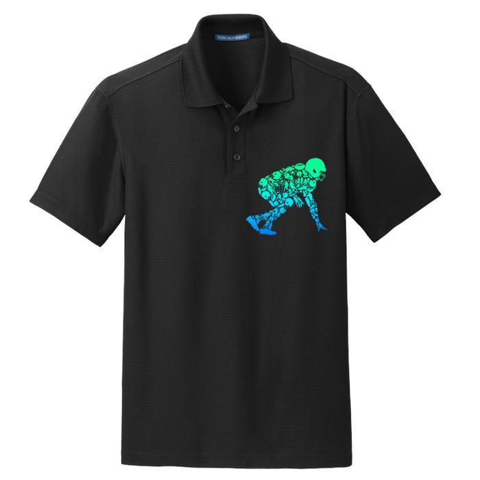 Football Lineman American Football Dry Zone Grid Polo